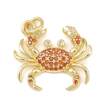 Brass Micro Pave Cubic Zirconia Pendants KK-H525-01C-G-1