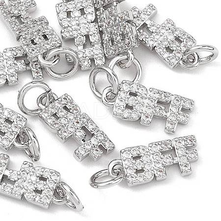 SHEGRACE Brass Micro Pave Clear Cubic Zirconia Pendants XGRQ2C218-408P-1