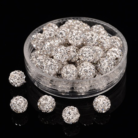 Polymer Clay Rhinestone Beads RB-A053-6mm-01-1