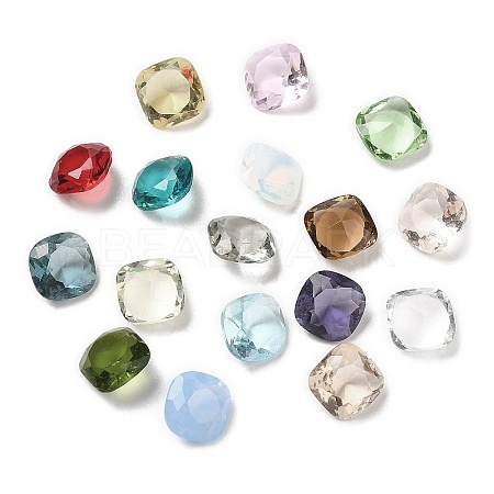 Pointed Back Glass Rhinestone Cabochons GLAA-B012-34A-1
