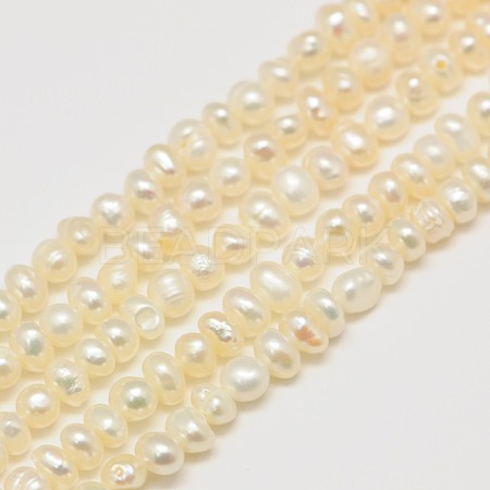 Grade B Natural Cultured Freshwater Pearl Beads Strands X-PEAR-L003-D-03-1