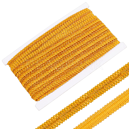 Polyester Metallic Braided Lace Trim OCOR-WH0074-92G-1