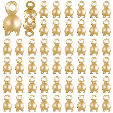 100Pcs Brass Bead Tips KK-BBC0025-47-1