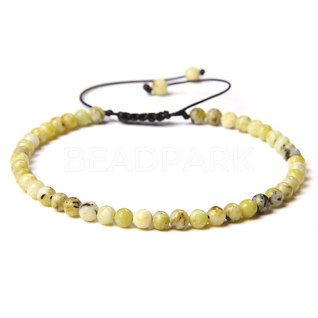 Adjustable Women's Yellow Turquoise(Jasper) Beaded Bracelet CN3407-22-1