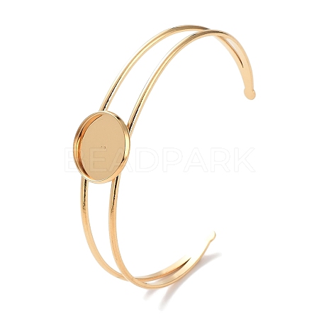 Ion Plating(IP) 304 Stainless Steel Bracelets Setting Making BJEW-B090-03C-G-1