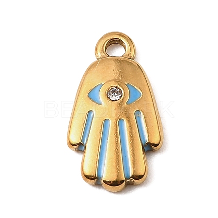 304 Stainless Steel Enamel Pendants STAS-Z199-01G-08-1