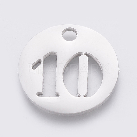 Non-Tarnish 304 Stainless Steel Pendants X-STAS-F233-10-P-1