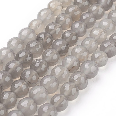 Natural Grey Agate Beads G-A047-1-1