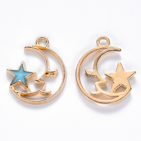 Alloy Enamel Pendants ENAM-S121-062C-1