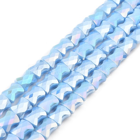 AB Color Plate Glass Beads Strands EGLA-P051-06A-B06-1