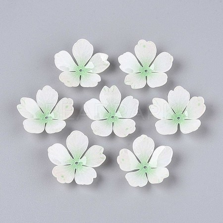 Flower Acrylic Bead Caps SACR-T017-51D-1