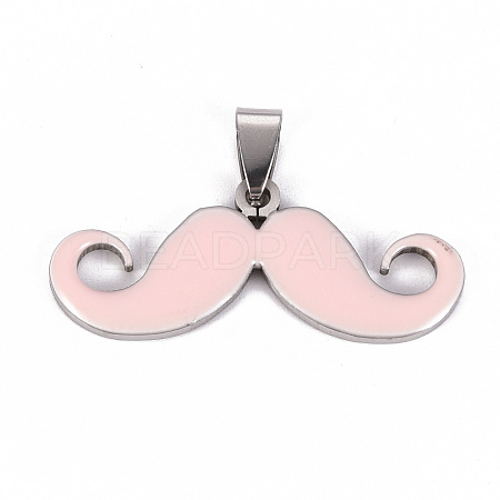 201 Stainless Steel Enamel Pendants STAS-S110-075K-1