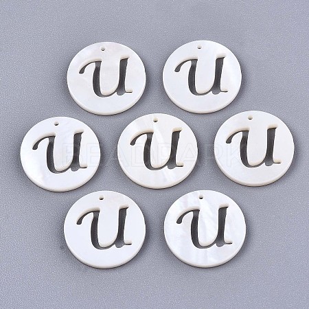 Natural Freshwater Shell Charms SHEL-S276-119U-1