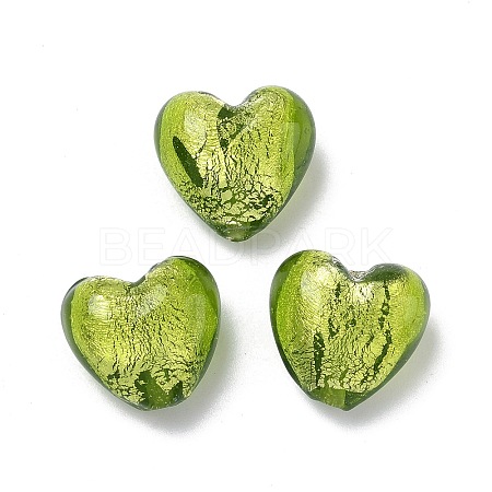 Handmade Silver Foil Glass Beads LAMP-F043-02D-1