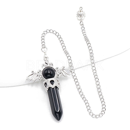 Natural Obsidian Dowsing Pendulum Big Pendants PW-WG53910-09-1