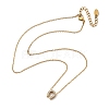 304 Stainless Steel Crystal Rhinestone Pendant Cable Chain Necklaces for Women NJEW-C062-01B-G-4