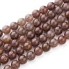 Natural Purple Aventurine Round Bead Strands G-E334-6mm-21-2