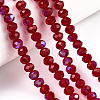 Electroplate Glass Beads Strands X1-EGLA-A034-T4mm-L20-4