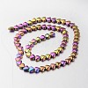 Electroplate Non-magnetic Synthetic Hematite Bead Strands X-G-F300-22A-02-2
