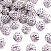 Polymer Clay Pave Rhinestone Beads RB-Q197-12mm-01-2