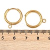 304 Stainless Steel Hoop Earring Findings X-STAS-B095-01G-3