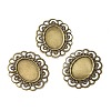 Tibetan Style Iron Cabochon Connector Settings FIND-B020-22AB-1