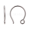 Anti-Tarnish Rhodium Plated Sterling Silver Earring Hooks X-STER-N0001-028-2