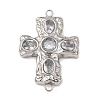 304 Stainless Steel Pave Cubic Zirconia Connector Charms STAS-P421-03P-2