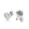 Tarnish Resistant 201 Stainless Steel Barbell Cartilage Earrings LS-EJEW-R147-38-3