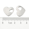 304 Stainless Steel Stamping Blank Tag Heart Charms Pendants STAS-M004-04-3