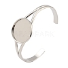 Rack Plating Brass Open Cuff Bangle Making KK-M098-01P-1