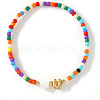 Colorful Round Glass Seed Bead Stretch Bracelets AO5283-21-1