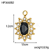 304 Stainless Steel Cubic Zirconia Charms STAS-OY003-99G-02-2