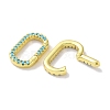 Rack Plated Brass Micro Pave Cubic Zirconia Clasps X-KK-Z039-06A-G-2