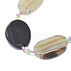 Natural Banded Agate/Striped Agate Beads Strands G-L544-066A-01-2
