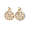 Rack Plating Brass Shell Pendants KK-D087-25G-06-2