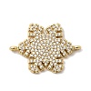 Brass Micro Pave Cubic Zirconia Connector Charms KK-L258-03C-G-1