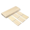 2-Slot Wooden Earring Display Card Stands EDIS-R027-01A-02-3