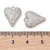 Brass Micro Pave Clear Cubic Zirconia Pendants KK-S388-01P-02-3