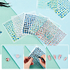 AHADERMAKER 10 Sheets 5 Colors Self Adhesive Acrylic Faux Pearl stickers DIY-GA0004-51-4
