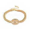 Colorful Cubic Zirconia Girl Link Bracelet BJEW-B068-01-1