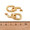 304 Stainless Steel Oval Dangle Stud Earrings X-EJEW-L304-04G-5