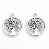 Tibetan Style Alloy Pendants X-TIBE-S323-022AS-RS-1
