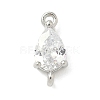 Brass Pave Cubic Zirconia Connector Charms KK-Z120-31P-03-1