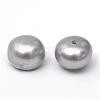 Flat Round Natural Cultured Freshwater Pearl Beads PEAR-R015-49-2