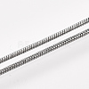 Brass Round Snake Chain Necklace Making MAK-T006-11A-B-3