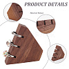 3-Slot Wood Finger Rings Display Plate RDIS-WH0009-018-3