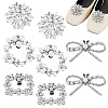 8Pcs 4 Styles Detachable Alloy Rhinestone Shoe Buckle Clips FIND-PH0021-57-1