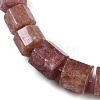 Natural Strawberry Quartz Hexagon Prism Graduated Beaded Necklaces for Women Men NJEW-K388-03U-2