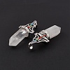 Natural Quartz Crystal Big Pointed Pendants G-I342-01P-12-4